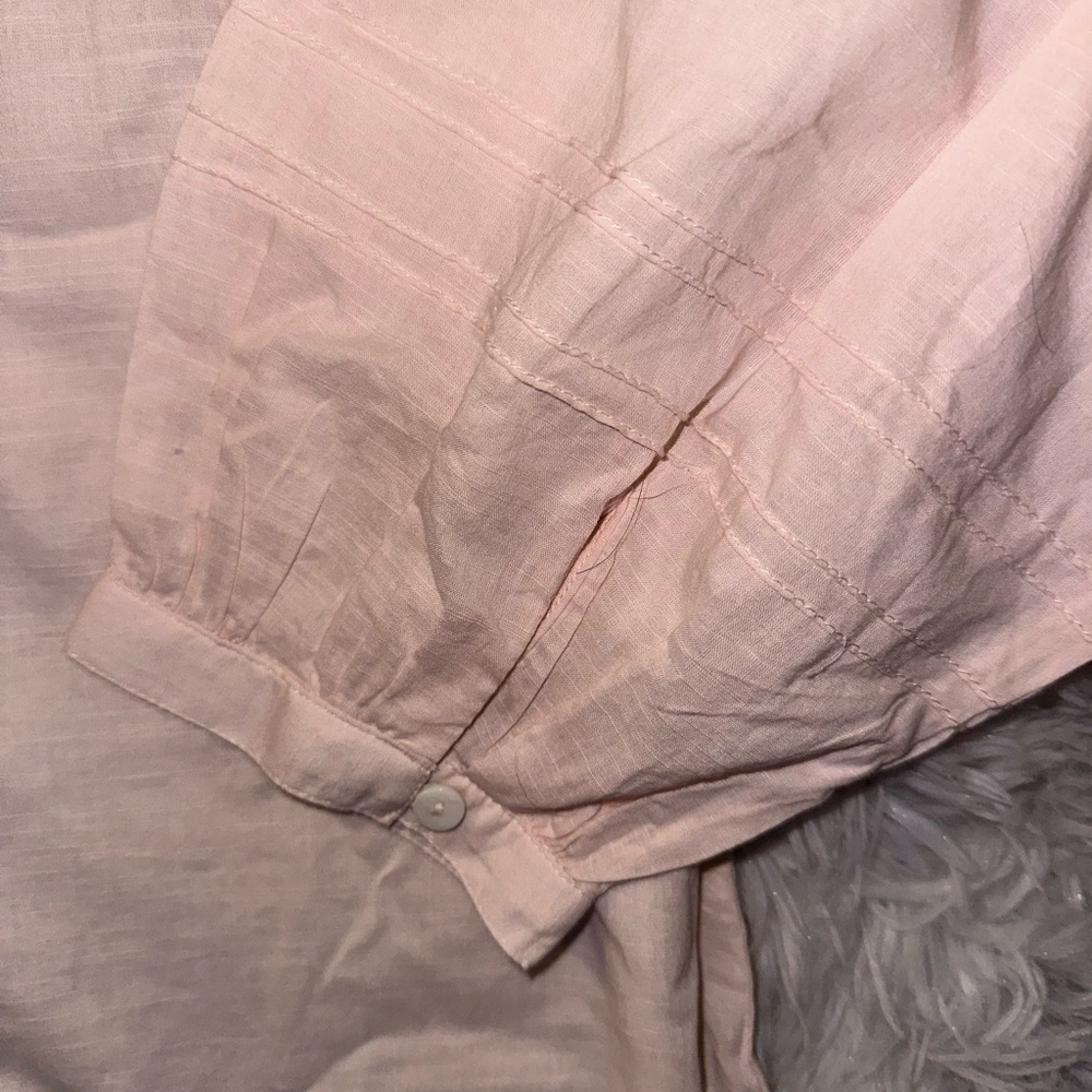 Marie Louise De Monterey Volent Cotton Light Pink Ruffle Collar Shirt - NWT sz10 - Picture 4 of 7